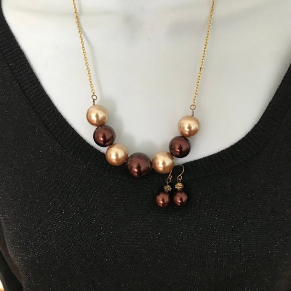 BUndle Handmade in USA Necklace pearls+earrings - Picture 6 of 6